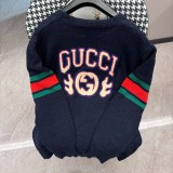 Gucci New Retro Academy Style Twisted Flower Knitted Sweater Cardigan