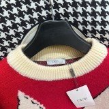 Dior New Couple Geometric Elements Round Neck Sweater