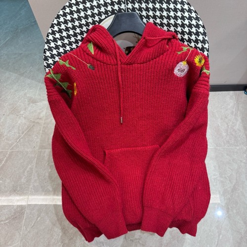 Loewe Fashion Flower Embroidery Hoodie Sweater