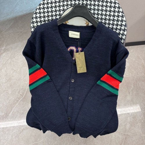Gucci New Retro Academy Style Twisted Flower Knitted Sweater Cardigan