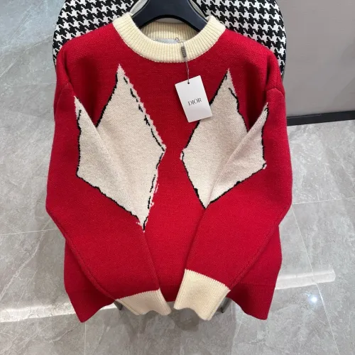 Dior New Couple Geometric Elements Round Neck Sweater