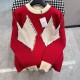 Dior New Couple Geometric Elements Round Neck Sweater