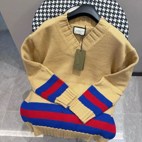 Gucci Unisex Classic V-neck Retro British Knitted Sweater