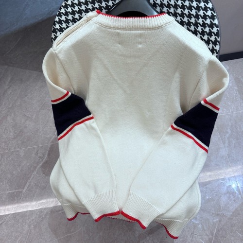 Gucci Unisex Classic Color Contrast Splicing Round Neck Knitted Sweater