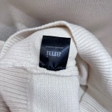 Ami Classic Color Contrasting Love High Collar Sweater