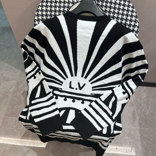 Louis Vuitton High Street Full Jacquard Loose Round Neck Sweater