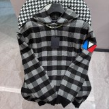Louis Vuitton New Classic Checkered Hooded Knitted Sweater