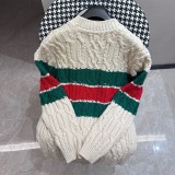 Gucci Fashion Academy Style Red Green Knitted Sweater Cardigan
