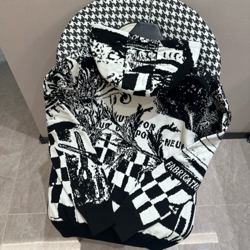 Louis Vuitton New Vintage Pattern Jacquard Hoodie Sweater
