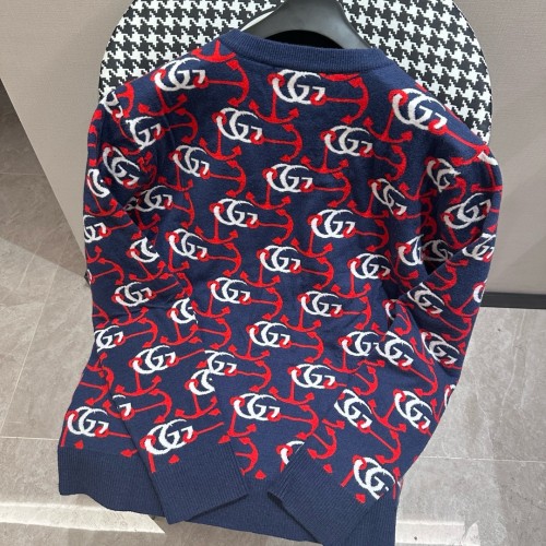 Gucci Fashion Full Logo Jacquard Loose Wool Sweater