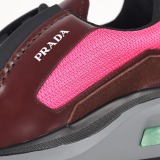 Prada Systeme Shiny leather Sneakers Men Fashion Casual Shoes