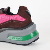 Prada Systeme Shiny leather Sneakers Men Fashion Casual Shoes