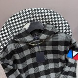 Louis Vuitton New Classic Checkered Hooded Knitted Sweater
