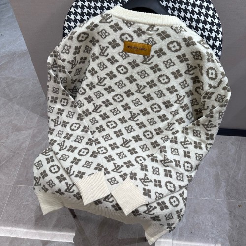 Louis Vuitton New Retro Logo Jacquard Casual Round Neck Sweater