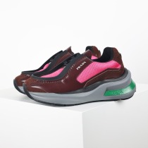 Prada Systeme Shiny leather Sneakers Men Fashion Casual Shoes Prada Systeme Shiny leather Sneakers Men Fashion Casual Shoes