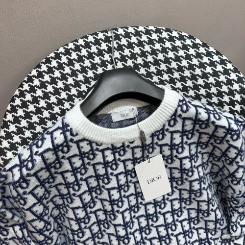 Dior Couple Full Logo Jacquard Knitted Woolen Sweater