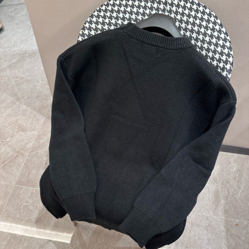 Balenciaga Multi Language Jacquard Couple's Versatile Knitted Sweater