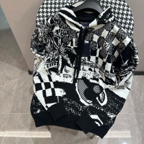 Louis Vuitton New Vintage Pattern Jacquard Hoodie Sweater