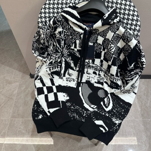 Louis Vuitton New Vintage Pattern Jacquard Hoodie Sweater