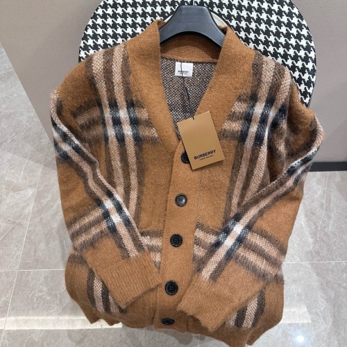 Burberry New Couple Classic Jacquard Wool Blended Cardigan