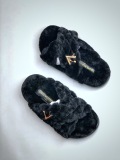 Louis Vuitton winterbreak comfert Flat slippers Women's Lamb Wool Shoes Slippers Sandal