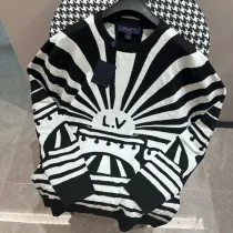 Louis Vuitton High Street Full Jacquard Loose Round Neck Sweater