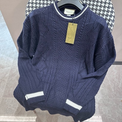 Gucci New Classic Jacquard Hollow Wool Knitted Sweater