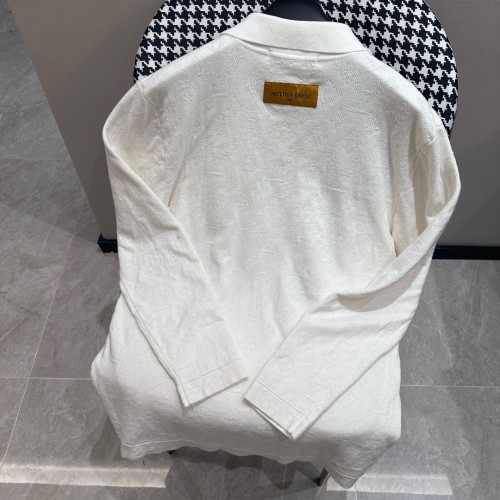 Louis Vuitton New Trendy Hollow Jacquard Collar Knitted Shirt