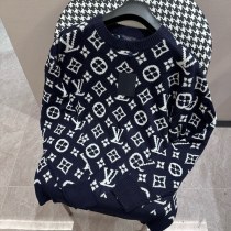 Louis Vuitton New Full Logo Jacquard Knitted Sweater