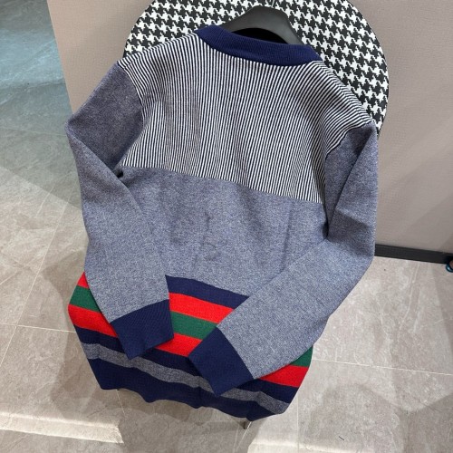 Gucci New Fashion Color Blocked Casual Knitted Cardigan