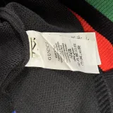 Gucci New Interlocking Double G Flame Towel Embroidery College Style Retro Round Neck Sweater