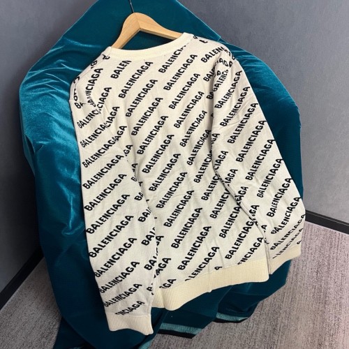 Balenciaga Full Logo Jacquard Knitted Jacquard Sweater