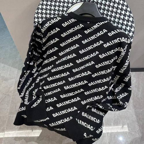 Balenciaga Full Logo Jacquard Knitted Jacquard Sweater