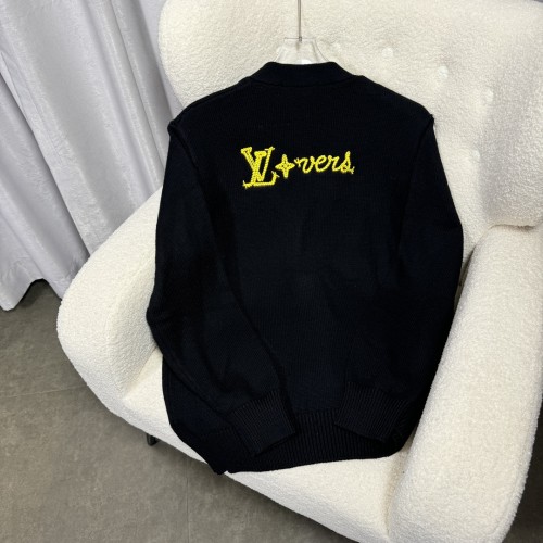 Louis Vuitton New Chest Letter Large Logo Knitted Cardigan Coat