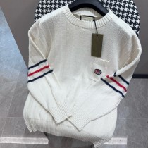 Gucci Classic Unisex College Style Loose Hooded Knitted Sweater