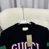Gucci New Interlocking Double G Flame Towel Embroidery College Style Retro Round Neck Sweater