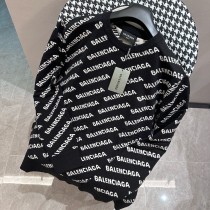 Balenciaga Full Logo Jacquard Knitted Jacquard Sweater