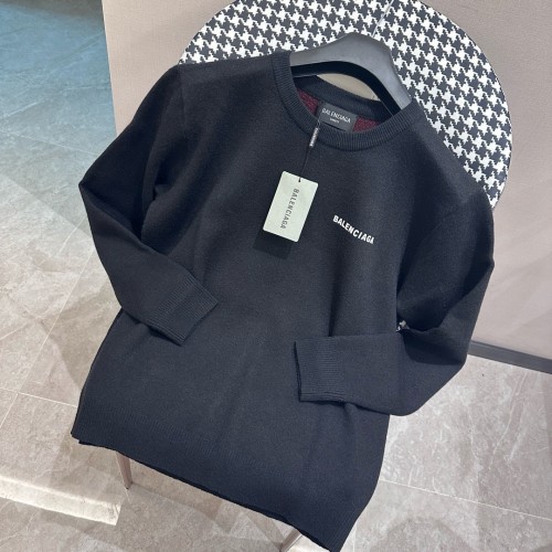 Balenciaga Classic Cola Big Wave 3D Embroidered Knitted Shirt
