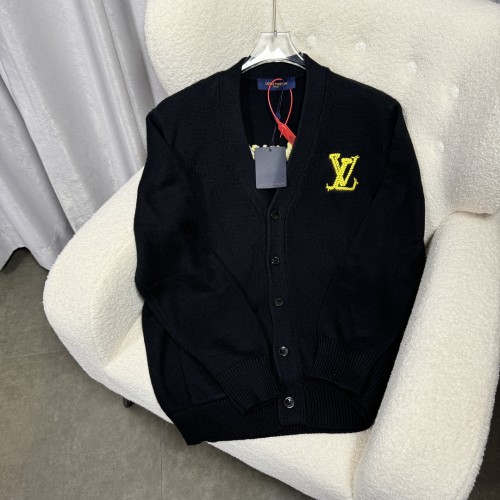 Louis Vuitton New Chest Letter Large Logo Knitted Cardigan Coat