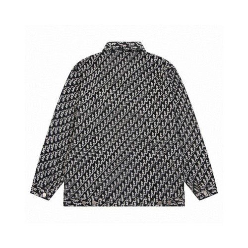 Dior Classic Full Logo Jacquard Denim Shirt Couple's Casual Jacket