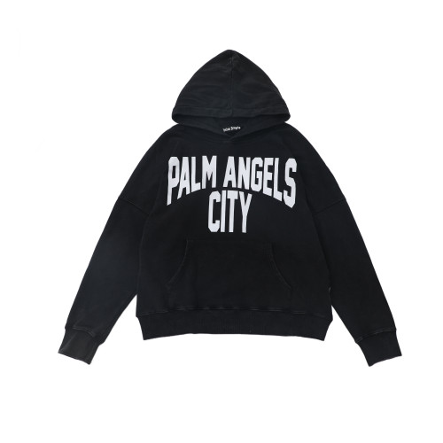 Plam Angels Classic Logo Printed Sportswear Couple Casual Washed Hoodie Sweatshirt
