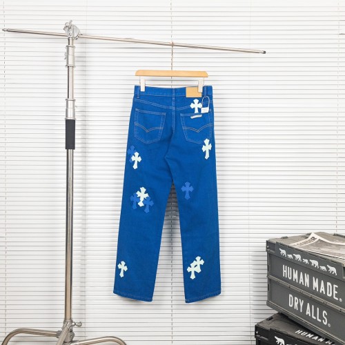 Chrome Hearts Fashion Dopamine Blue Collar Jeans Trendy Personalized Jeans