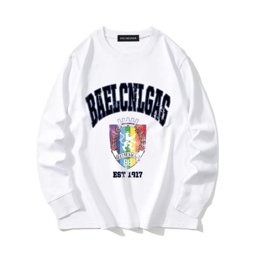 Balenciaga New Logo Printed Long Sleeve T-shirt Couple Versatile Casual T-shirt