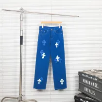 Chrome Hearts Fashion Dopamine Blue Collar Jeans Trendy Personalized Jeans