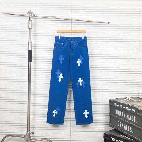 Chrome Hearts Fashion Dopamine Blue Collar Jeans Trendy Personalized Jeans