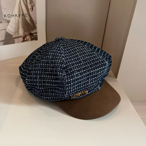 Loewe New Color Blocked Duck Tongue Hat Art Style Octagonal Hat 57CM