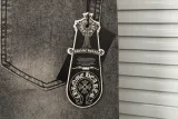 Chrome Hearts New Retro Embroidered Horseshoe Letter Washed Jeans