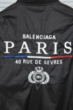 BaLenciaga New Couple 3D Embroidered Logo Loose Jacket Coat