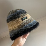 Gucci New Versatile Fluffy Mixed Color Fisherman's Hat 57 CM