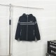 Prada Couple Classic Metal Triangle Logo Zipper Hoodie Jacket